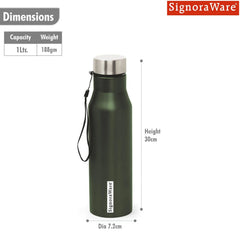 Blaze Steel Water Bottle 1 Litre (Coloured)