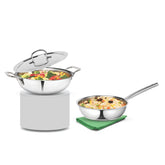 Artista Triply Set (Kadhai 22cm, Lid 22cm & Fry Pan 22cm)