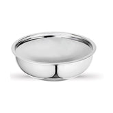 Artista Triply Stainless Steel Shallow Tasla with Lid| Silver (Induction and Gas Stove Friendly), 26cm, 4000ml