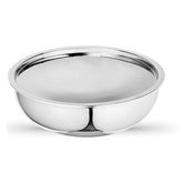 Artista Triply Stainless Steel Shallow Tasla with Lid| Silver (Induction and Gas Stove Friendly), 28cm, 4600ml