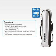 Bullet Vacuum Steel Bottle with Bag 1000 ml. | Flask |