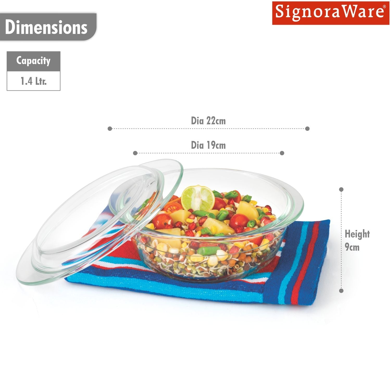 Bake 'N' Serve Casserole Deep Round 1400 ml