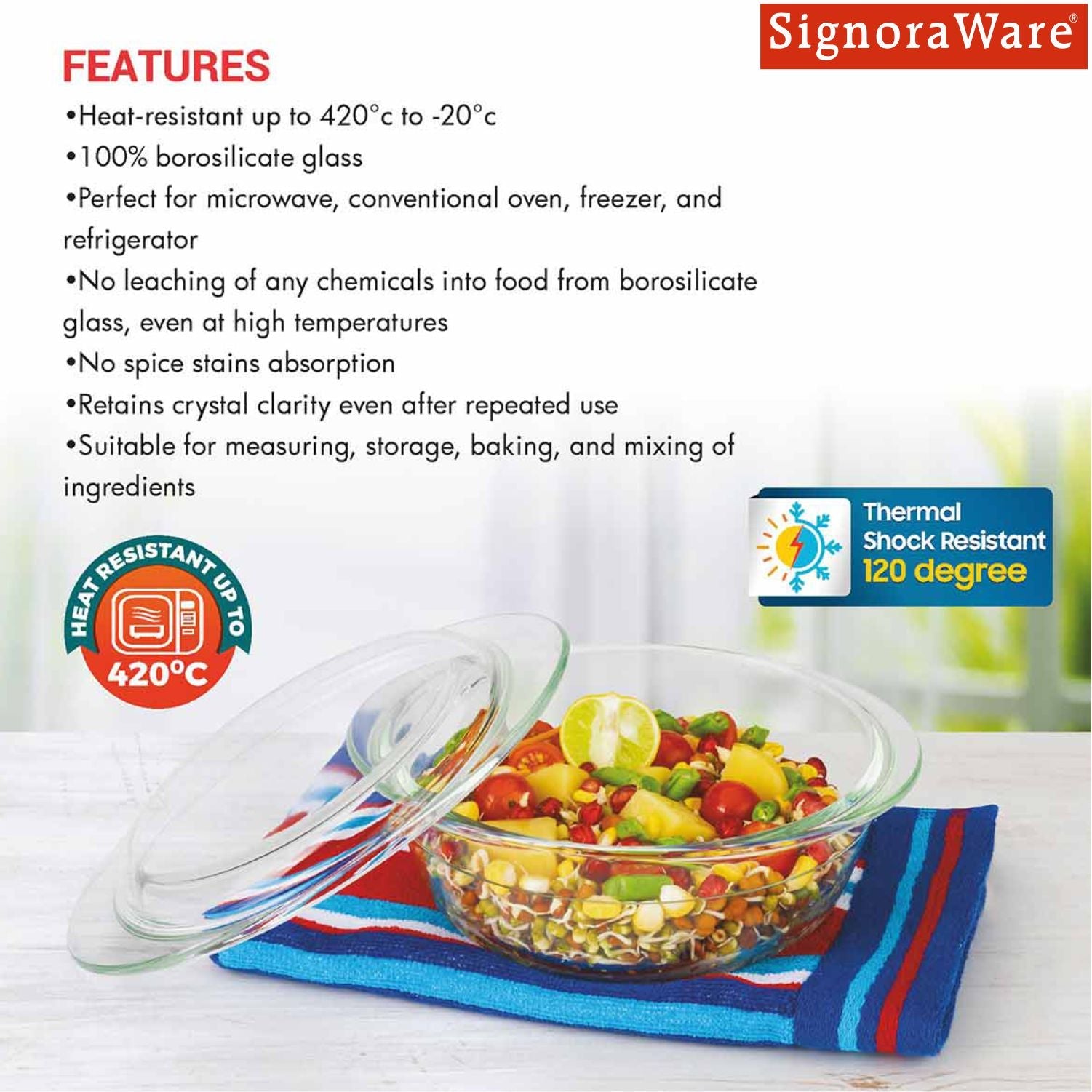 Bake 'N' Serve Casserole Deep Round 1400 ml