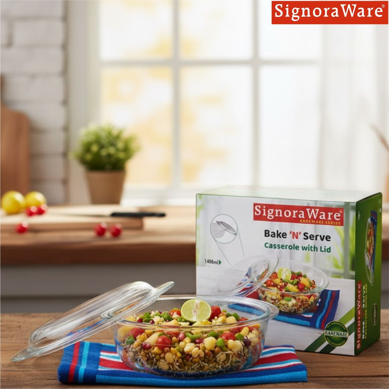 Bake 'N' Serve Casserole Deep Round 1400 ml