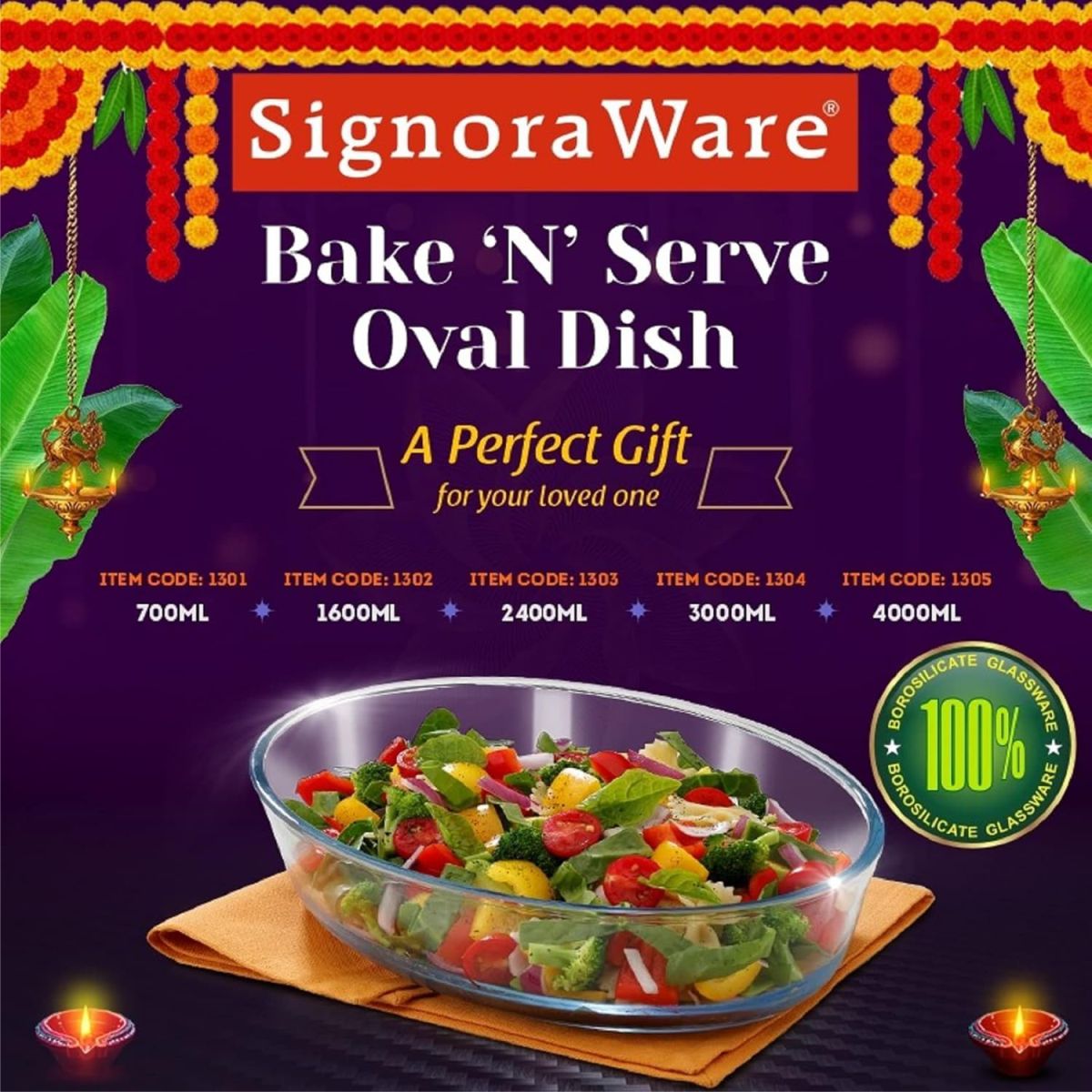 Bake 'N' Serve Oval Dish (700 ml.)