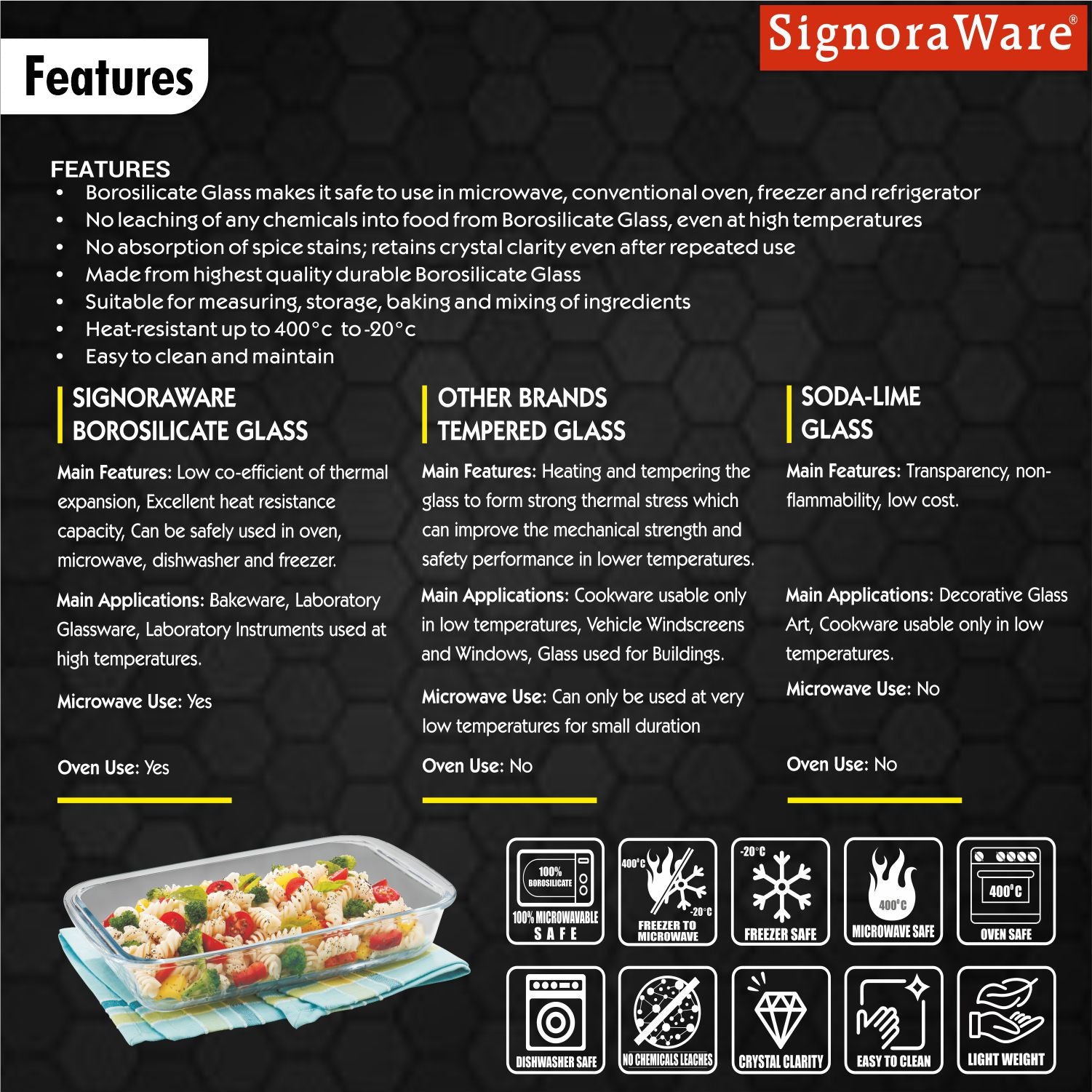 Bake 'N' Serve Rectangular Dish 1.6 litre