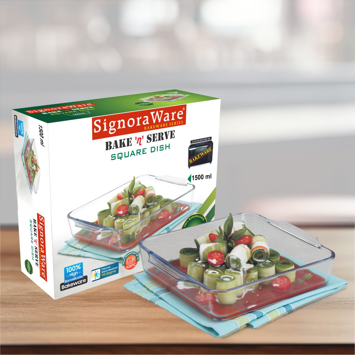 Bake 'N' Serve Square Dish 1500 ml