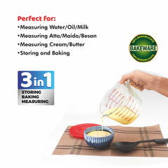 Borosilicate Measuring Cup 1000 ml with Lid