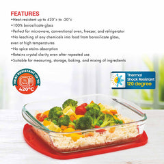 Bake 'N' Serve Square Dish 1600 ml with Lid