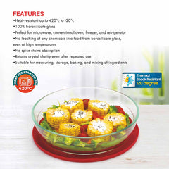 Bake 'N' Serve Round Dish 1400ml with Lid