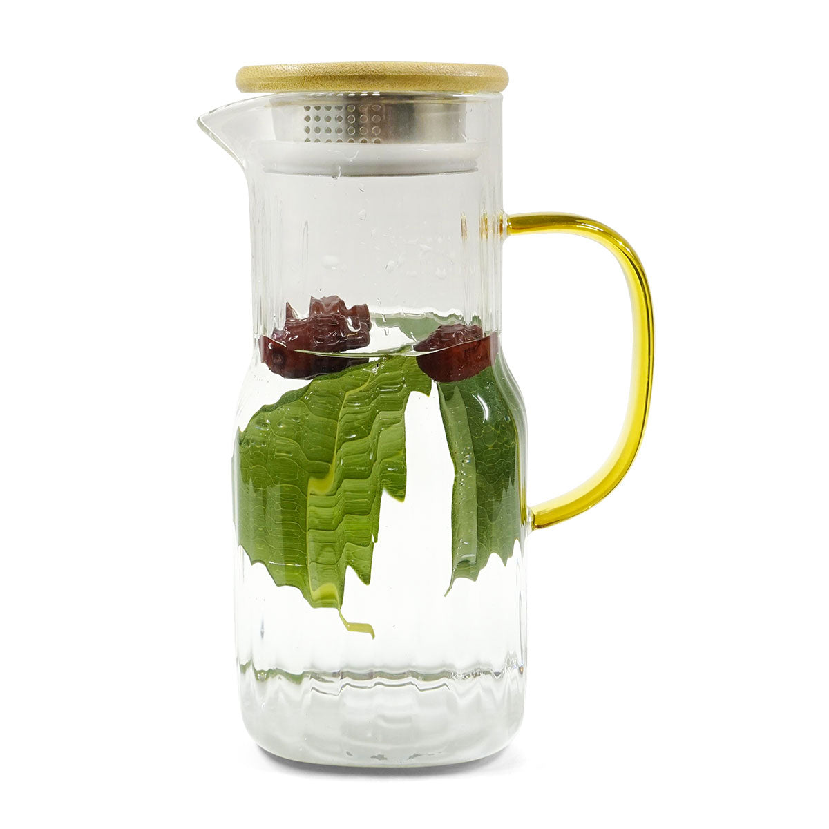 BoroBloom Borosilicate Glass Jug with Bamboo Lid 1400ml