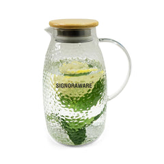 BoroLuxe Borosilicate Glass Jug with Bamboo Lid 1500ml