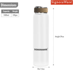 Dapper Borosilicate Glass Bottle 1000ml