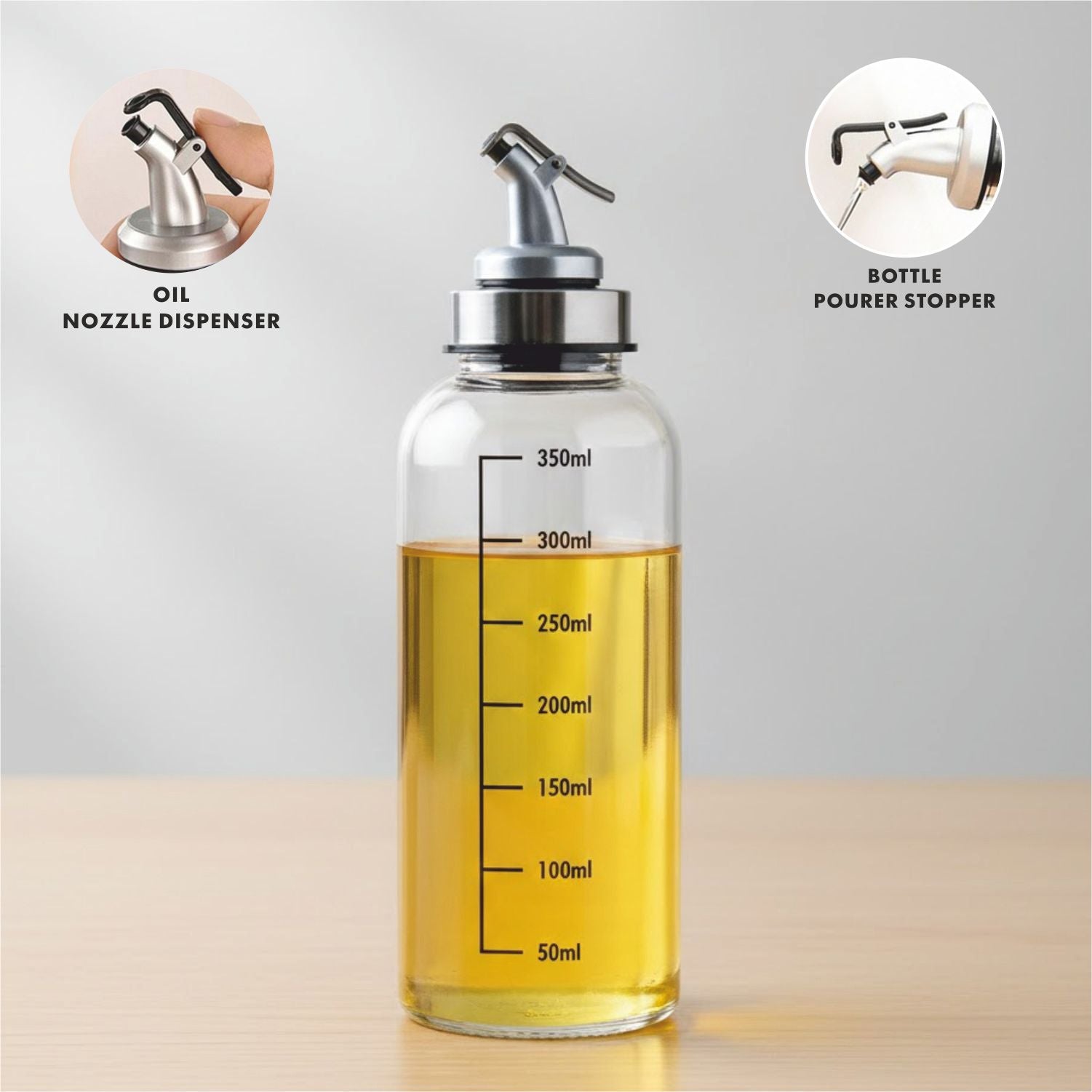 Eze Flow Glass Oil Dispenser 350ml