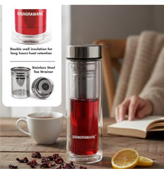 Duo Double Wall Glass Bottle 350ml