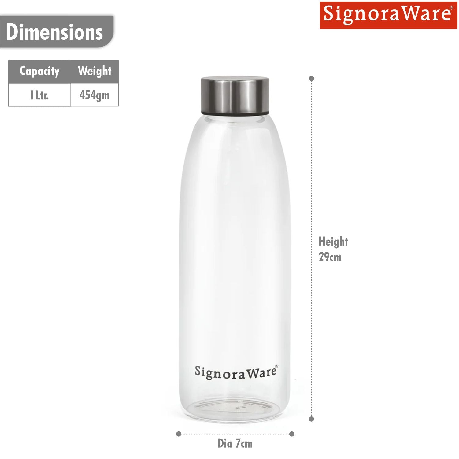 Frostfire Borosilicate Glass Bottle 1000ml