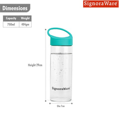 Coral Borosilicate Glass Bottle 750ml