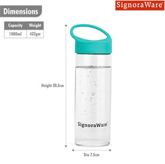 Coral Borosilicate Glass Bottle 1000ml