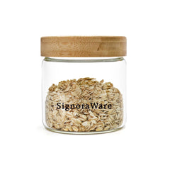 Glaze Jar with Bamboo Lid 200ml