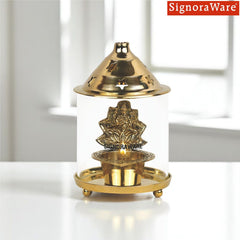 Laxmi Akhand Diya Medium | Brass Diya