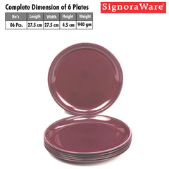Full Plate Round (Set/6) 11 inch.