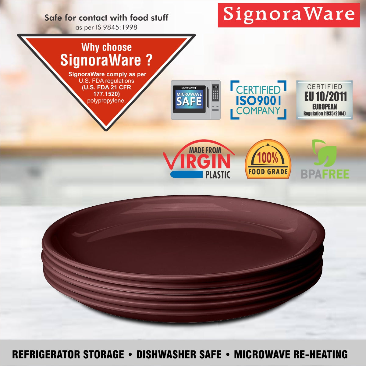 Full Plate Round (Set/6) 11 inch.