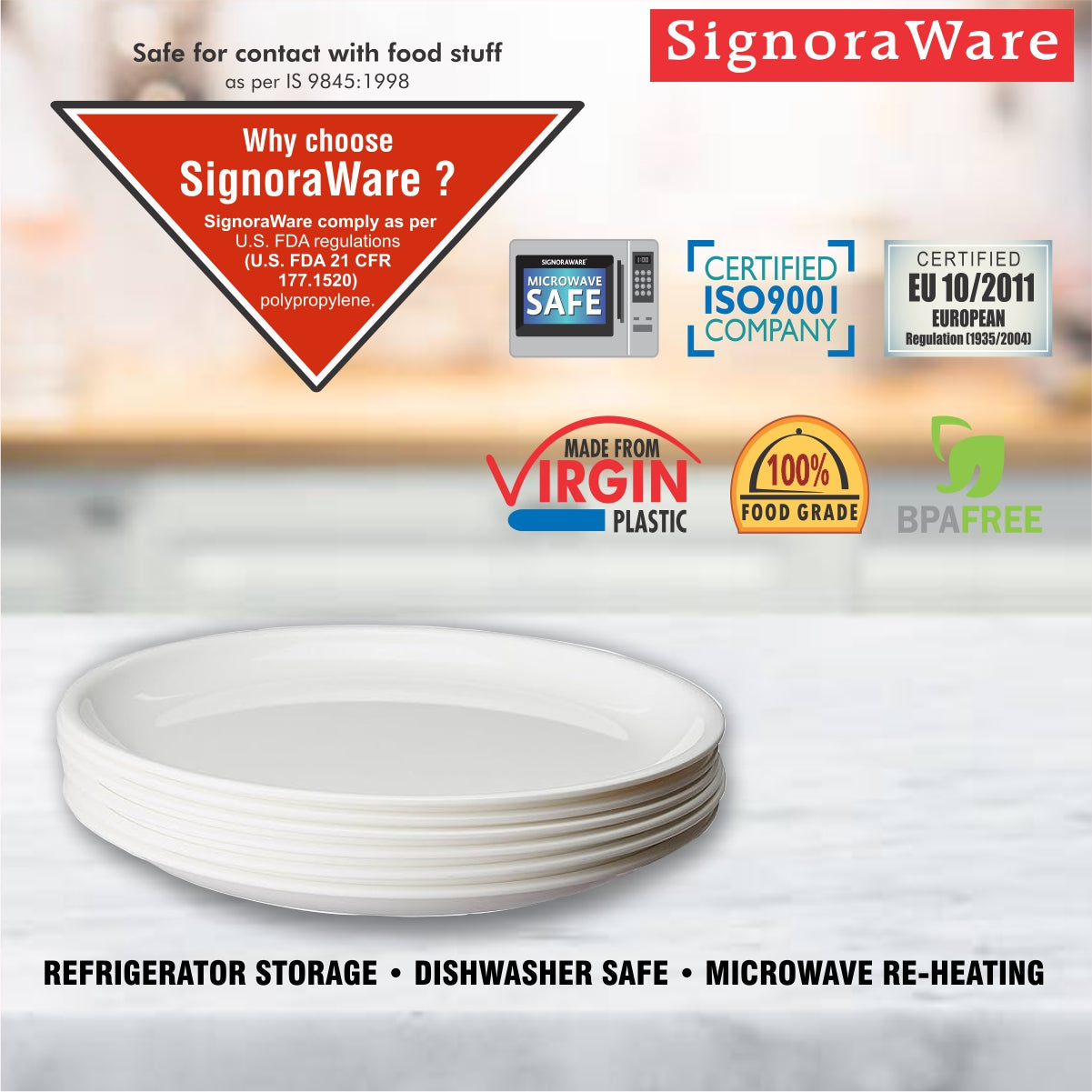 Full Plate Round (Set/6) 11 inch.