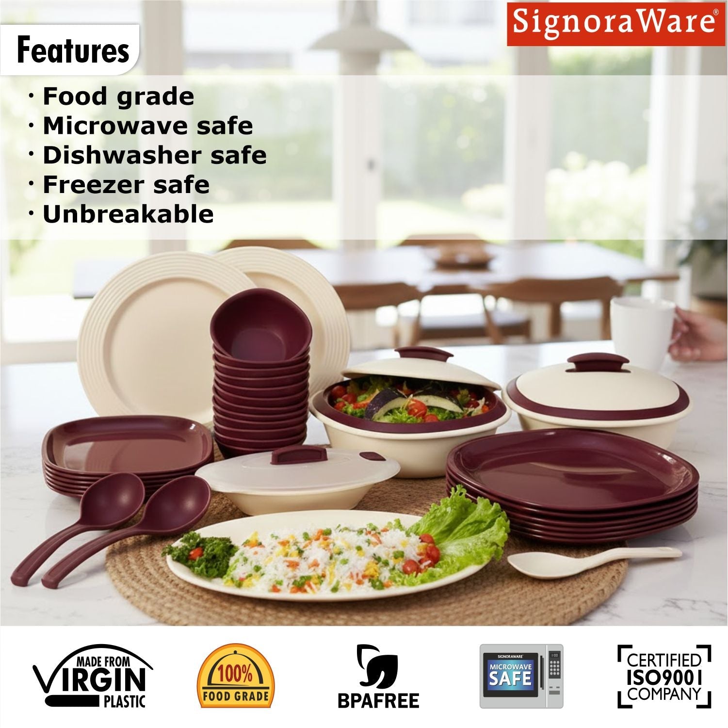 Dinner Set 36 Pcs. (Square)