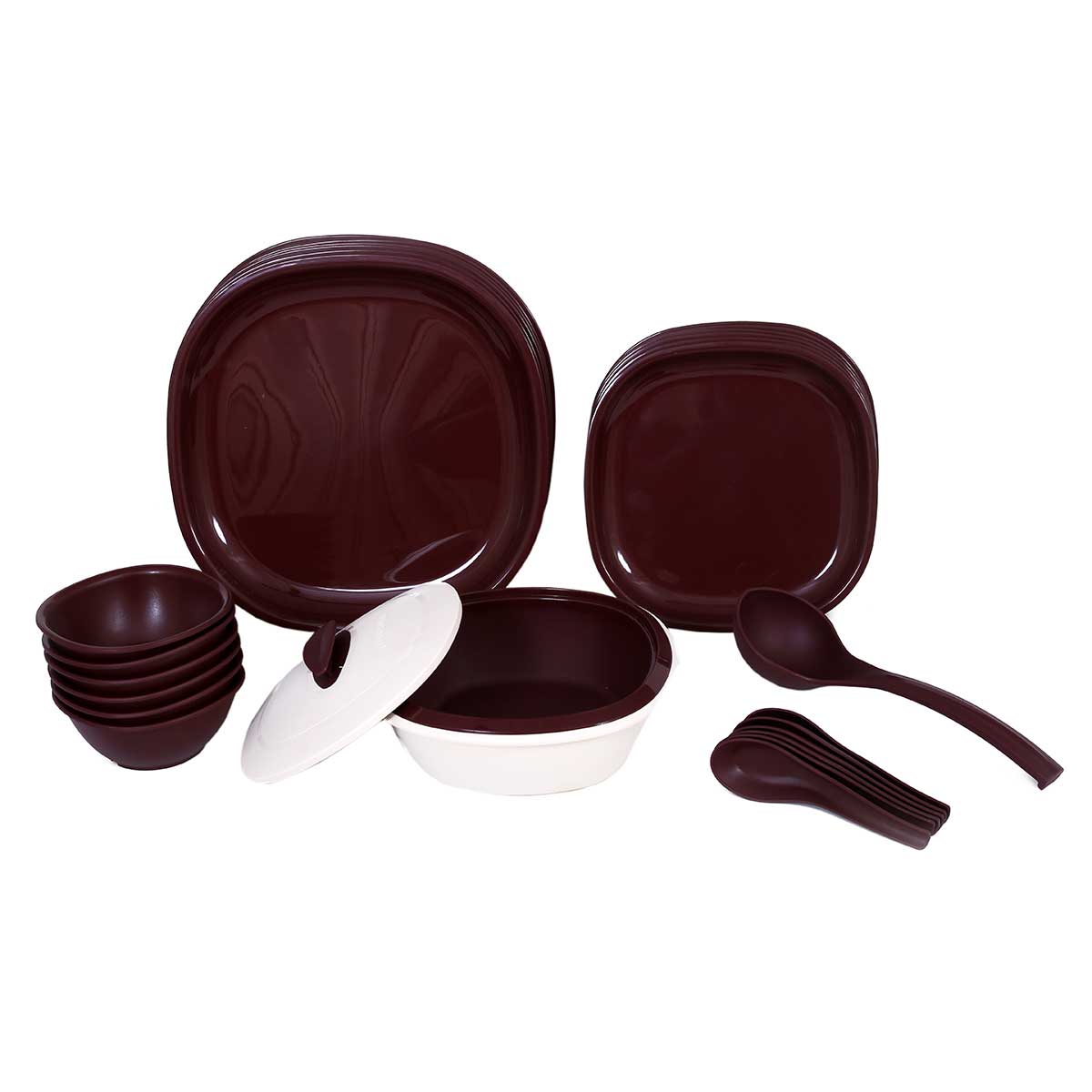 Dinner Set 27 Pcs. (Square) (Double Wall)