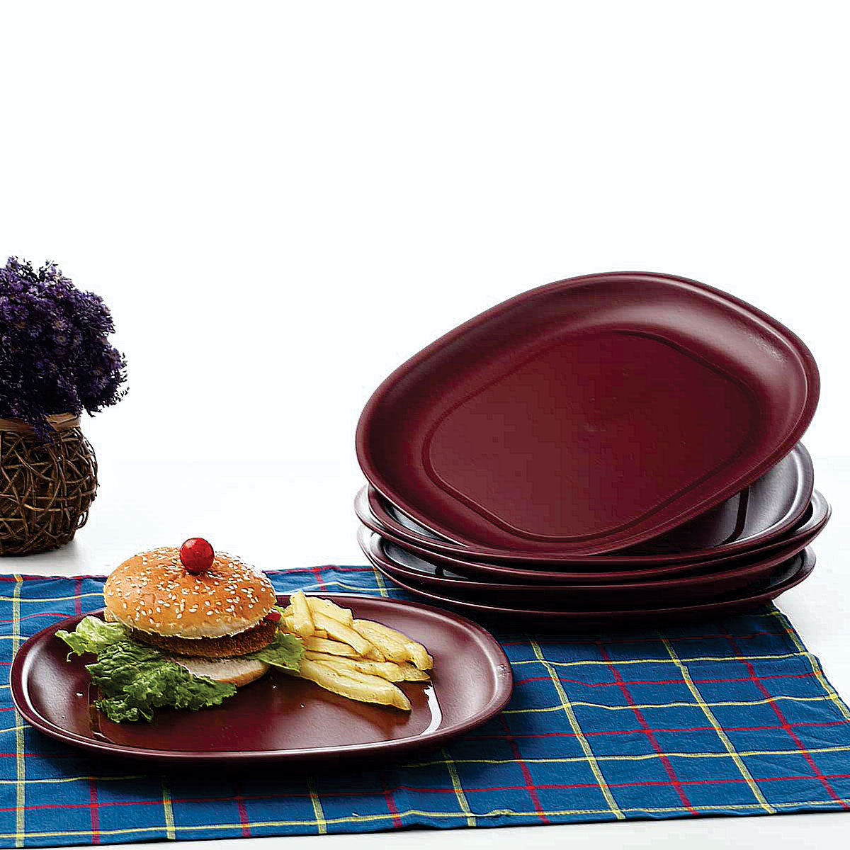 Full Plate Square Matte Finish (Set/6)