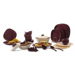 Dinner Set 46 Pcs. (Square) With Double Wall Casserole