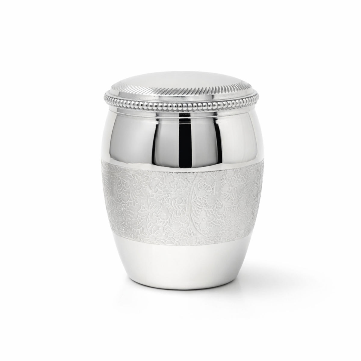 Aura Silver Touch Copper Glass 400ml With Lid