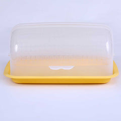 Bread Box / Bread Server | Dual Use Bread Holder/ Plastic Fruit Storage Container - 2 in 1 Bread Bin- Loaf Cake Keeper/Baked Goods -Keeps Bread Fresh