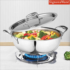 Artista Tri-Ply Kadhai 18 cm. /  1500ml. with Lid
