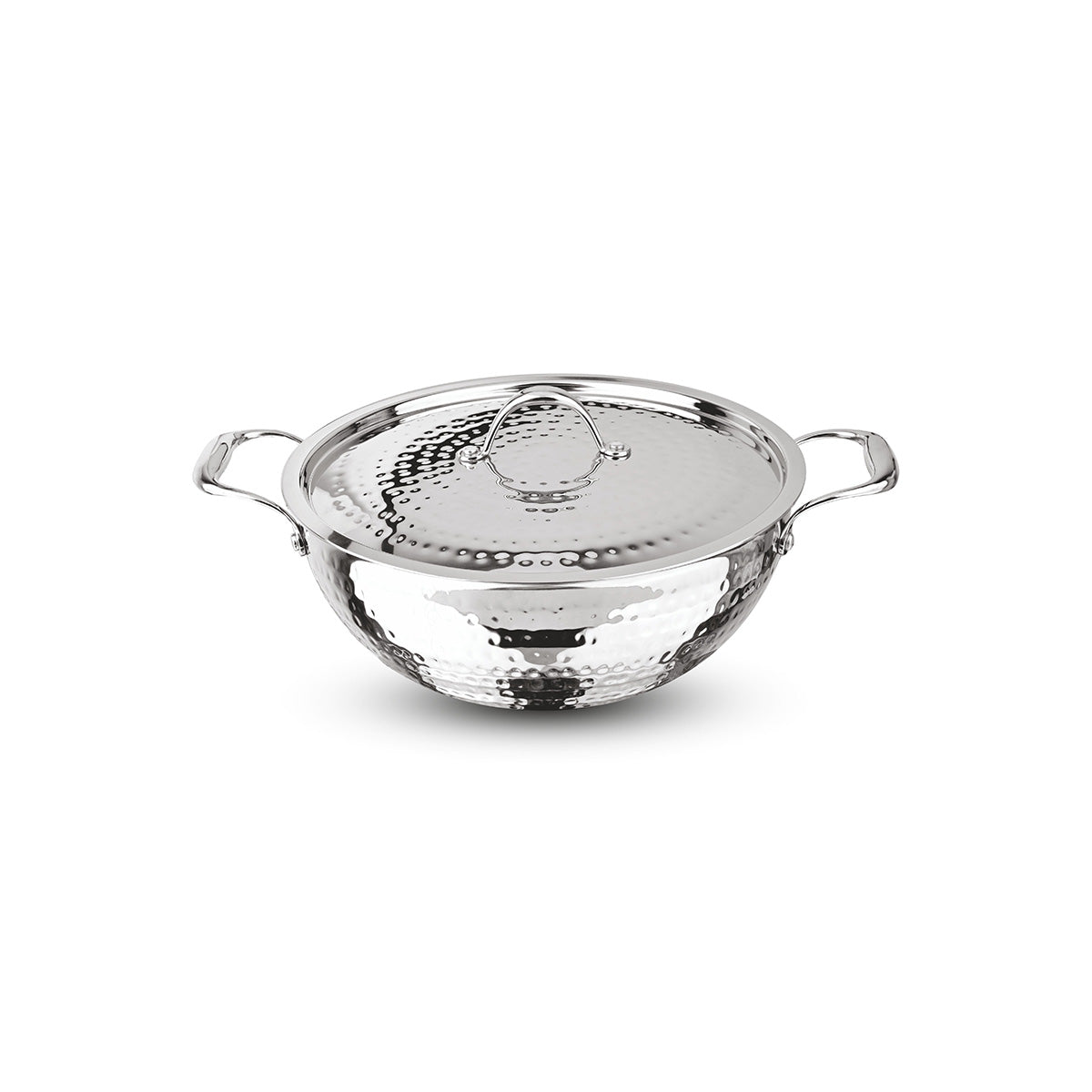Artista Triply Deep Kadhai (Hammered) 18cm with Lid