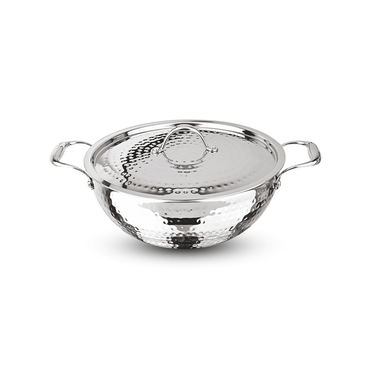 Artista Tri-Ply Deep Kadhai (Hammered) 20cm with Lid