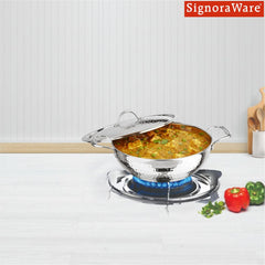 Artista Tri-Ply Deep Kadhai (Hammered) 22cm with lid