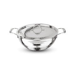 Artista Tri-Ply Deep Kadhai (Hammered) 22cm with lid