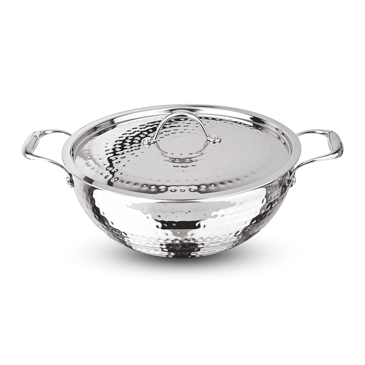 Artista Tri-Ply Deep Kadhai (Hammered) 26cm with Lid