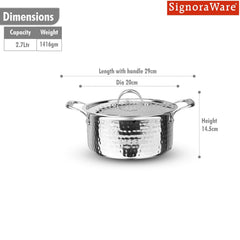 Artista Triply Stewpot (Hammered) with Lid 18cm