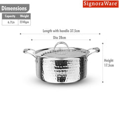 Artista Triply Stewpot (Hammered) with Lid 26cm