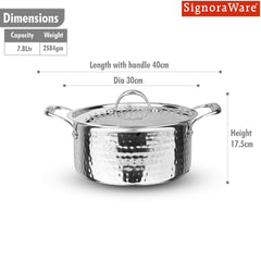 Artista Triply Stewpot (Hammered) with Lid 28cm