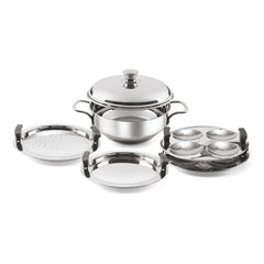 All Rounder Multi Kadhai Small 5 pcs | Induction Bottom | All-In-One Stainless Steel Kadhai
