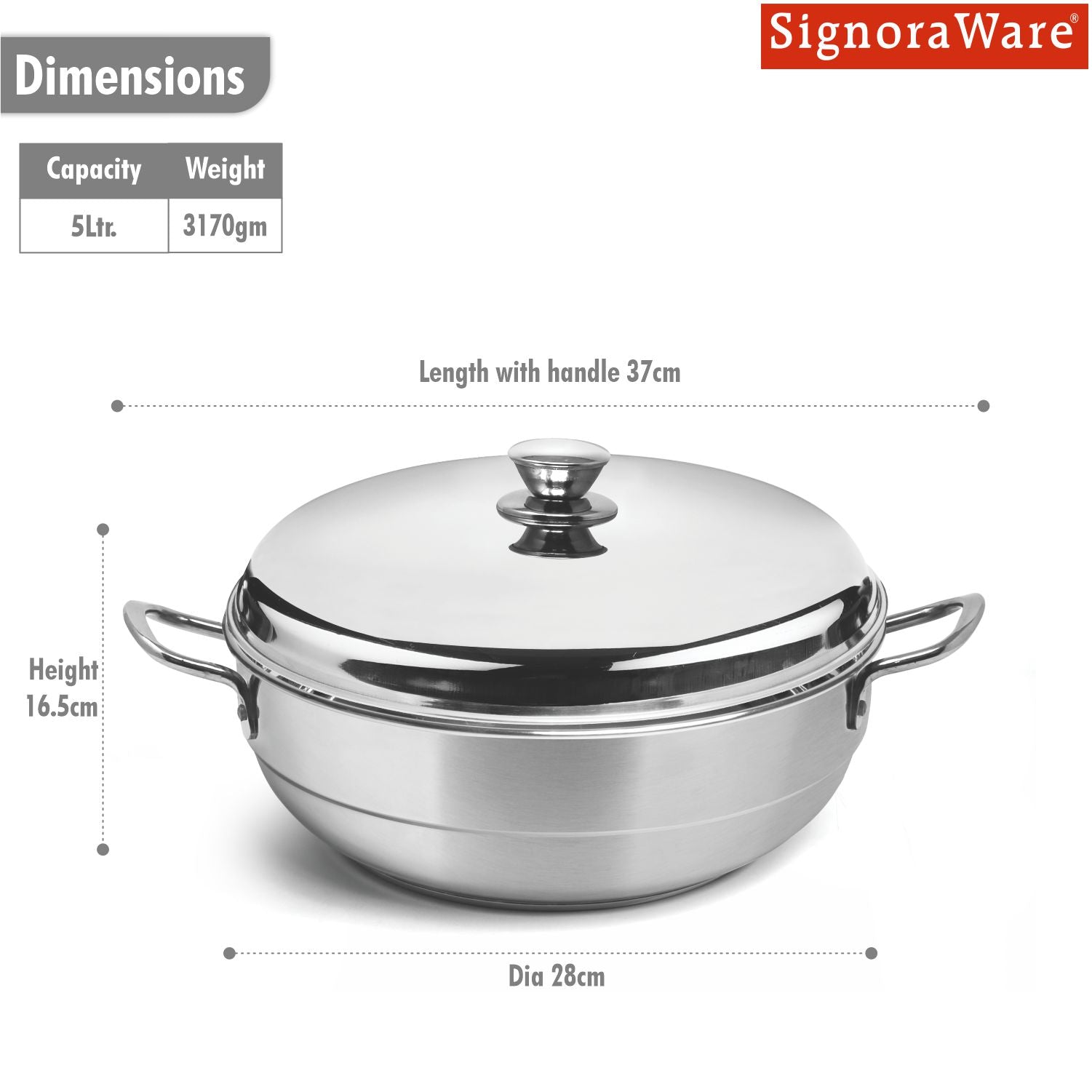 7 Pcs. All Rounder Multi Kadhai | Induction Bottom | All-in-One Stainless Steel Kadhai
