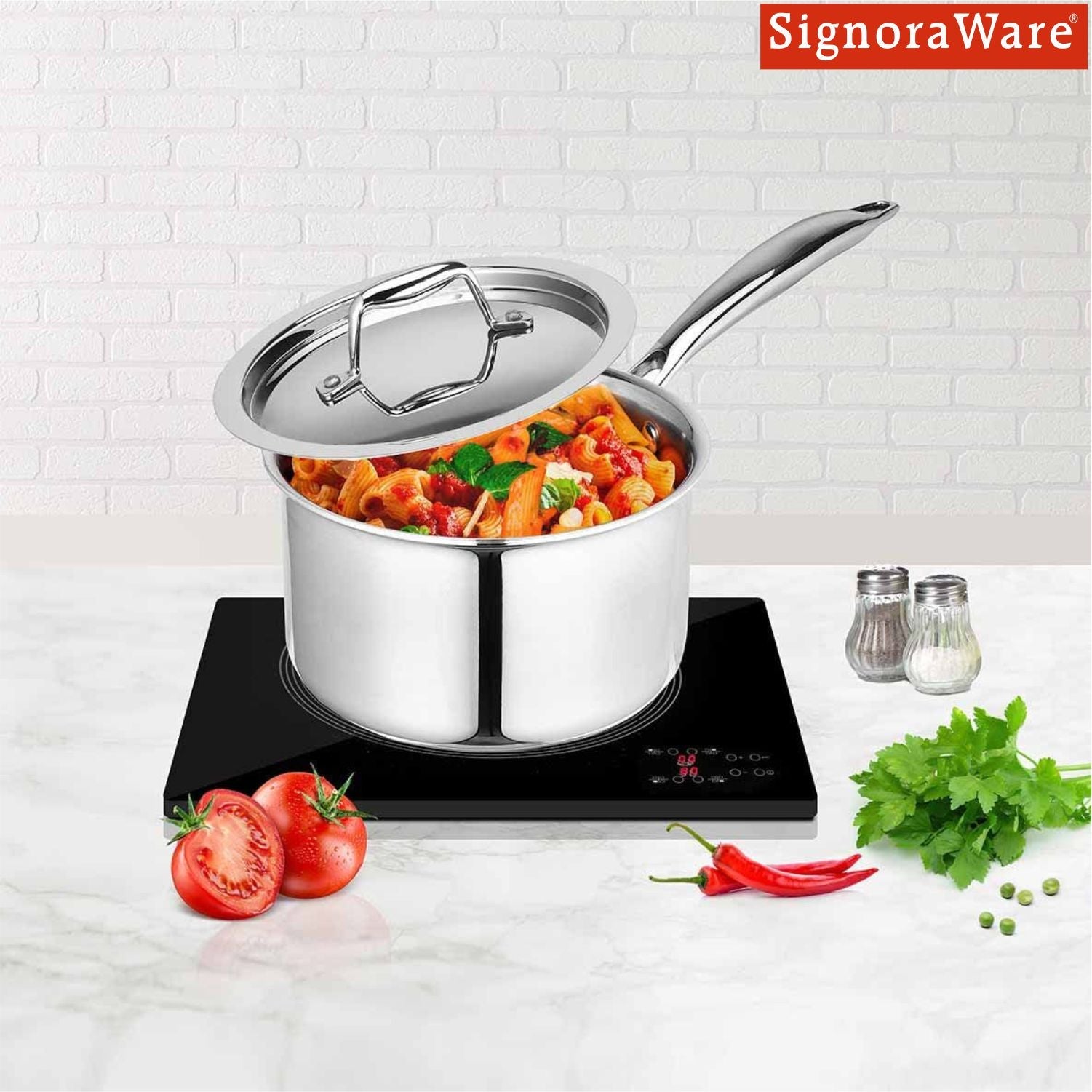 Artista Tri Ply Saucepan with Lid 14cm. 1250ml.