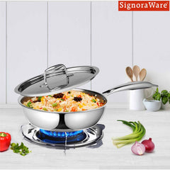 Artista Tri Ply Frypan with Lid 20cm / Capacity 1450ml.