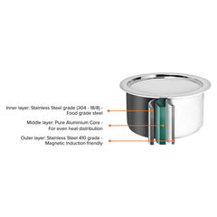 Artista Tri-Ply Tope 26cm 6200ml with Lid