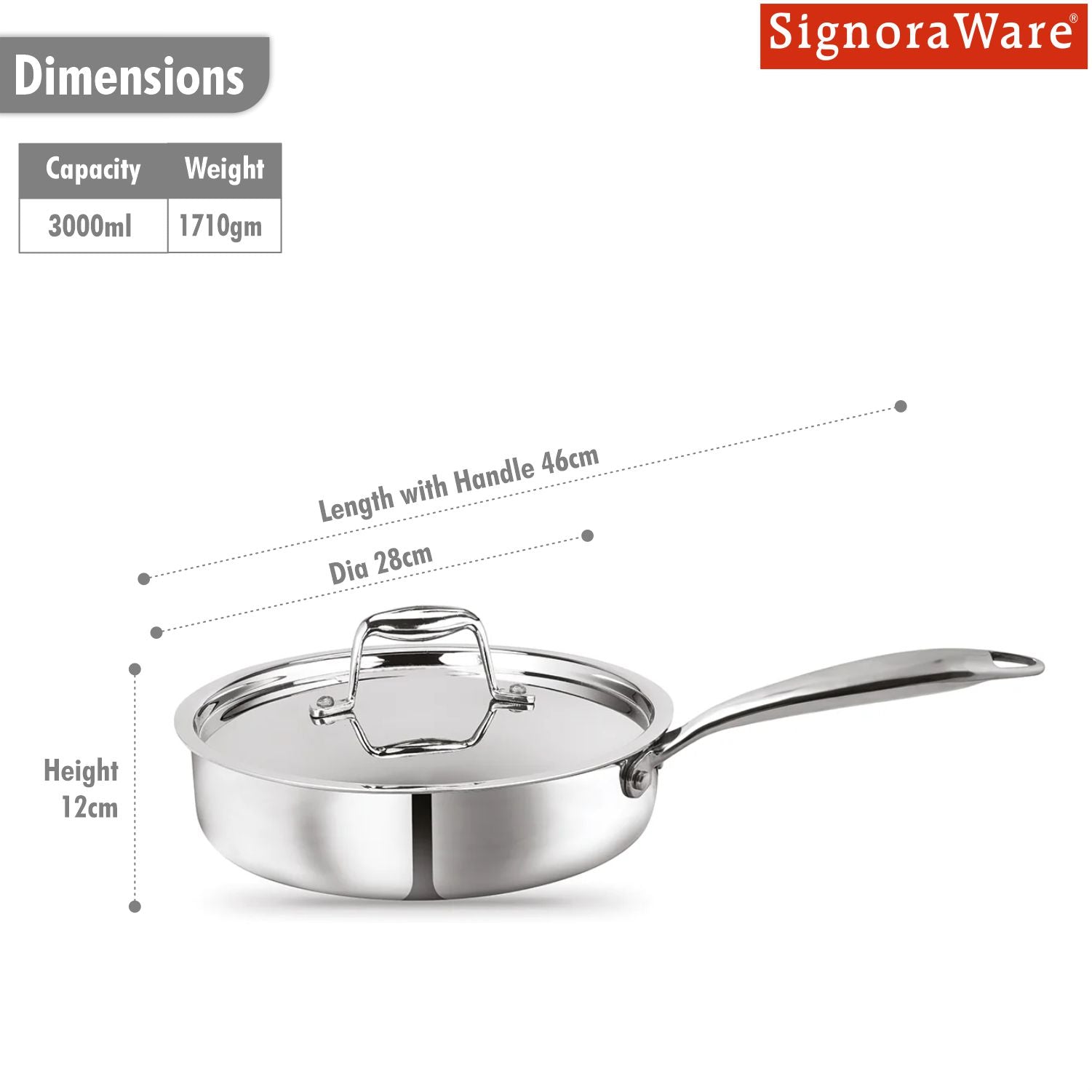 Artista Tri-Ply Sautepan 26cm