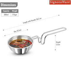 Artista Triply Tadka Pan U-Handle 9.5cm (300ml)