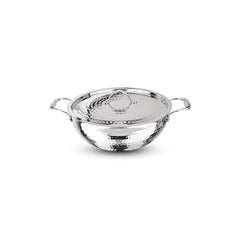 Artista Triply Shallow Kadhai (Hammered) 20cm with Lid